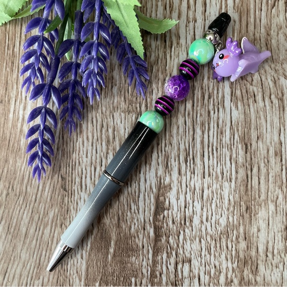 Writing Pen Unicorn Mike Snoopy Artisan Beaded Gift Custom Handcrafted Office - Picture 7 of 11